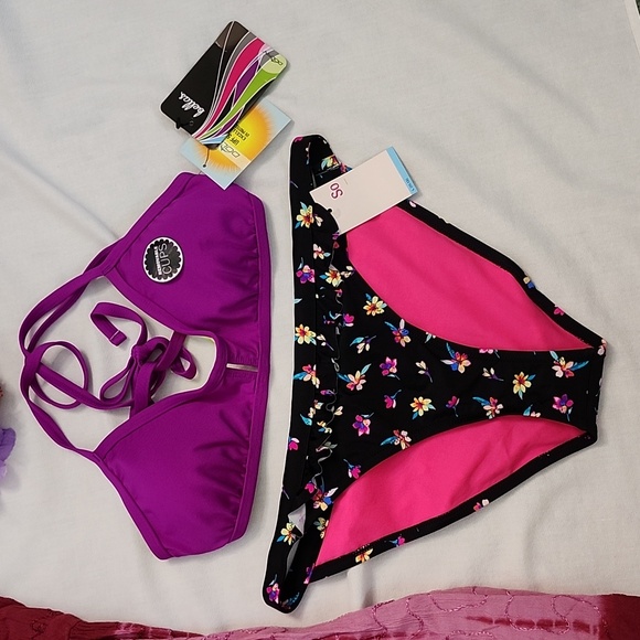 NWT Two piece bikini with ombre Cover-up - Picture 2 of 16